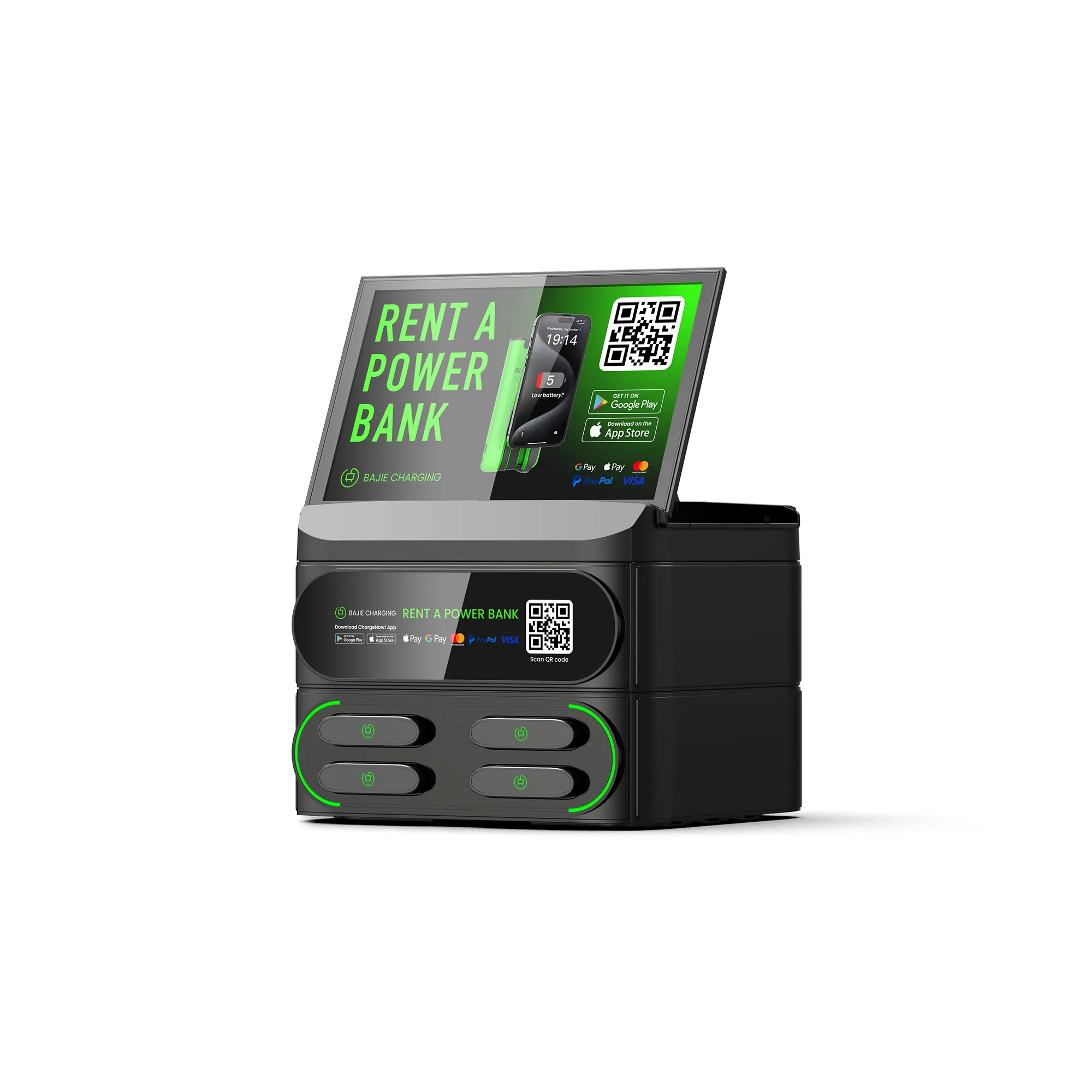 ​​4-Slot Stackable Mobile Charging Station