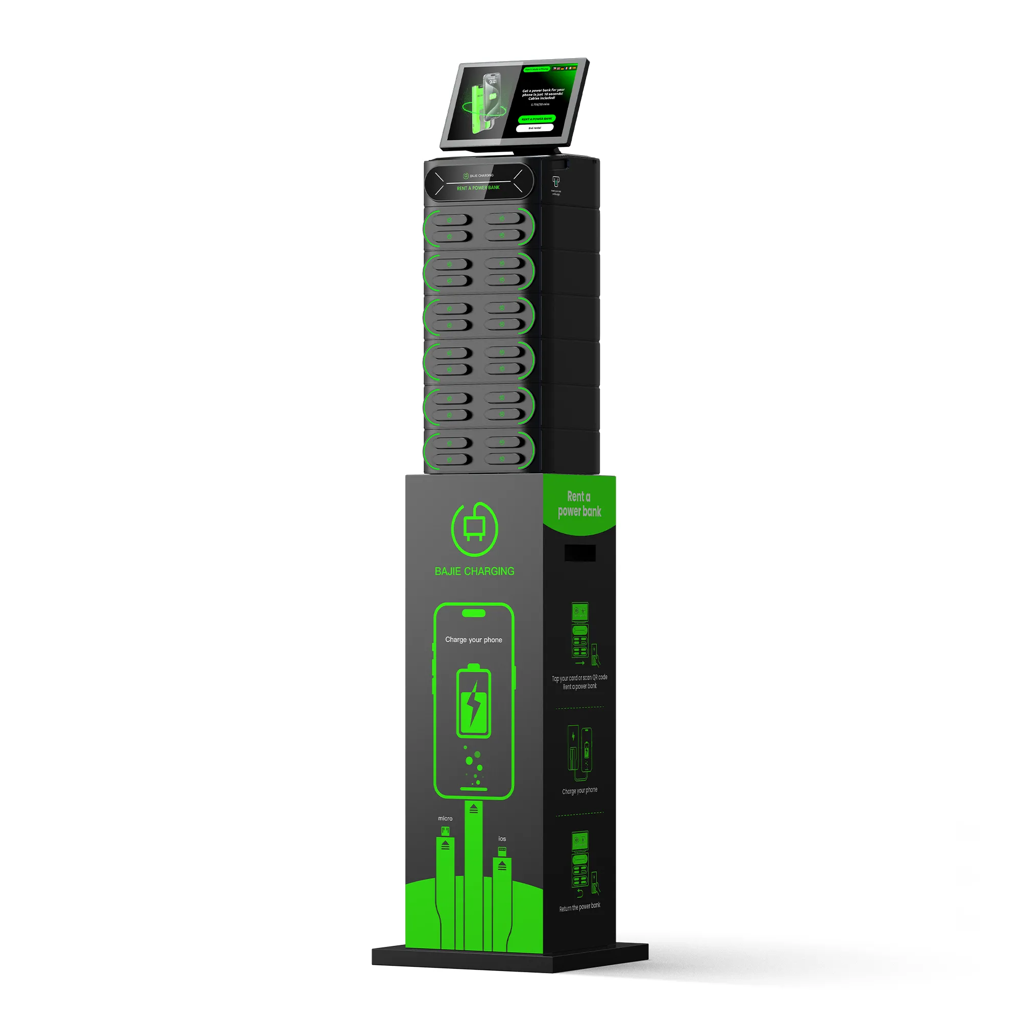 24-Slot charging Station + Touch & POS