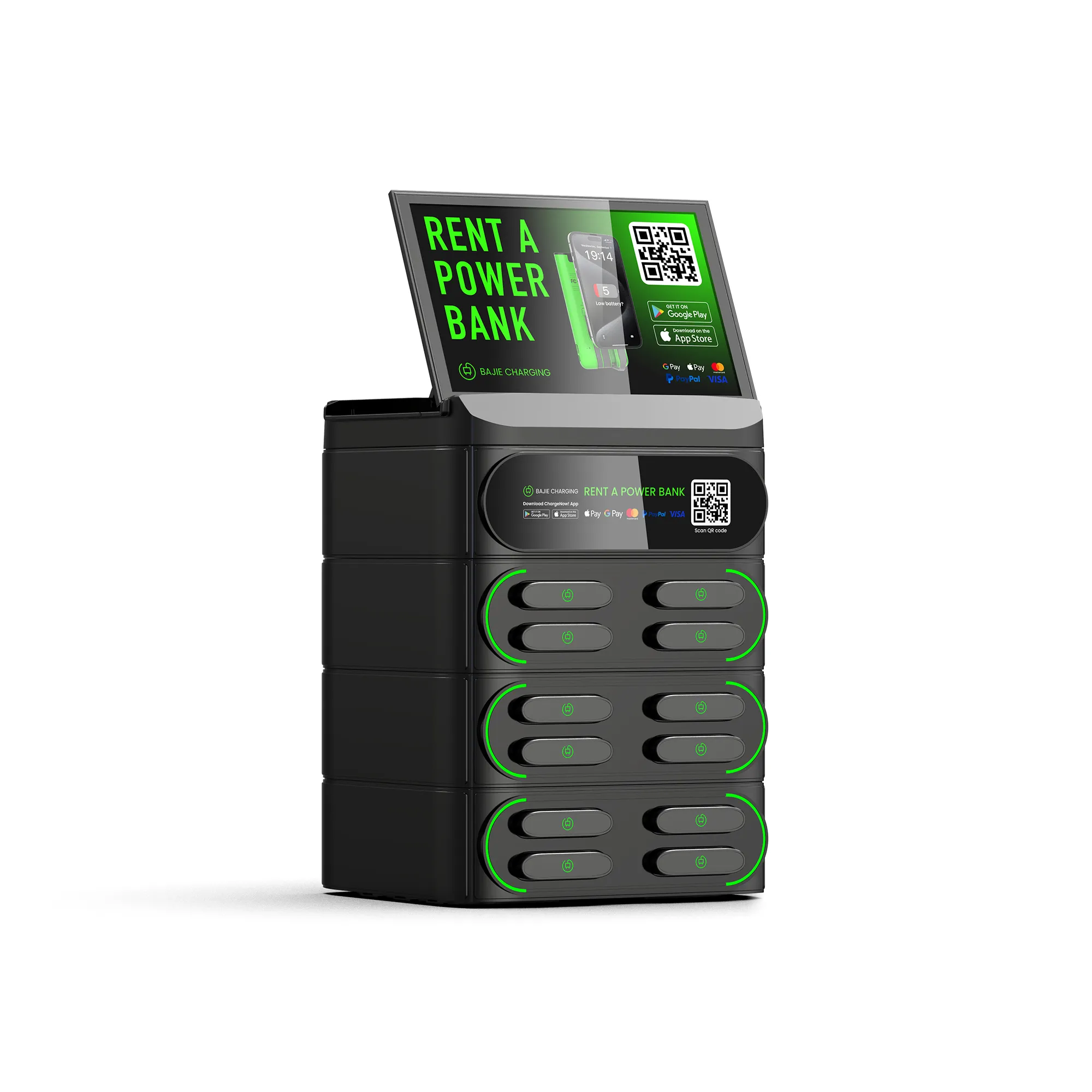 ​​12-Slot Stackable Mobile Charging Station