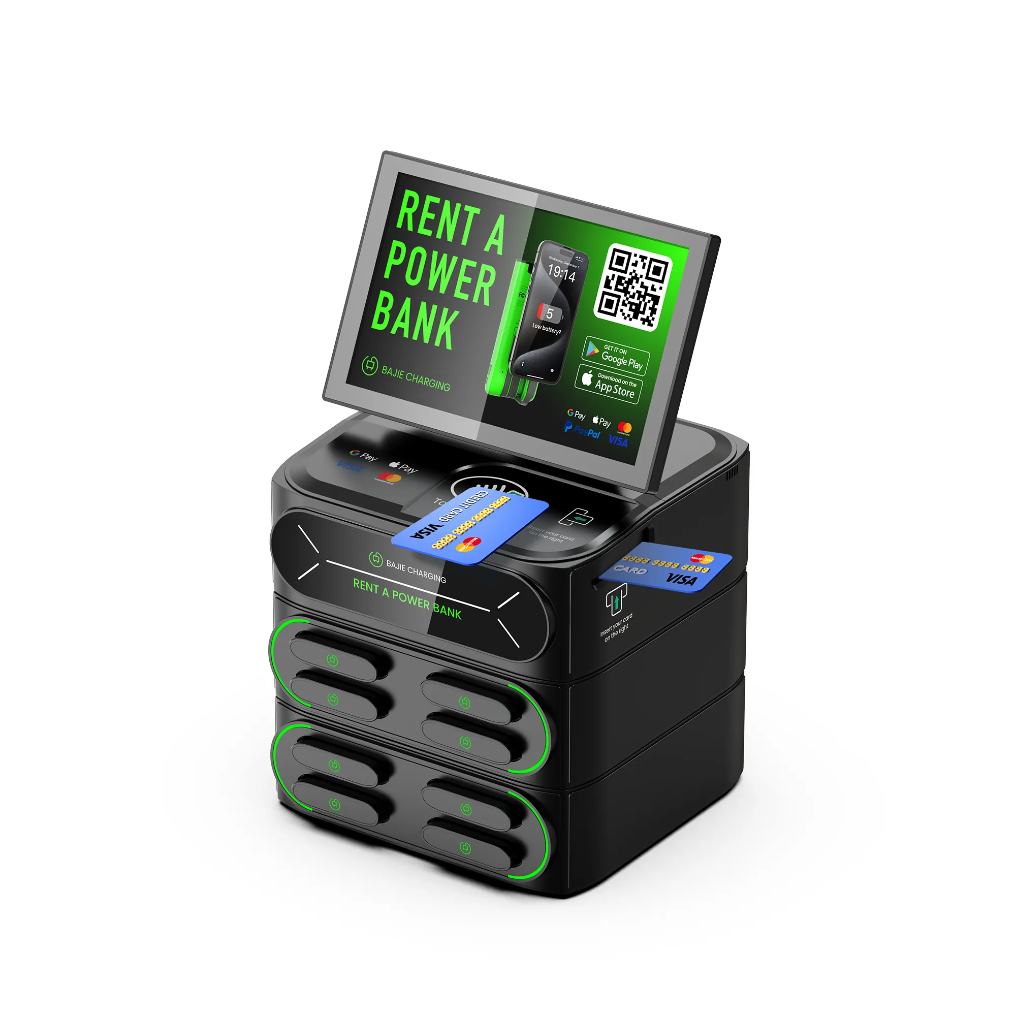 8 - Slot Card Phone Charging Lockers