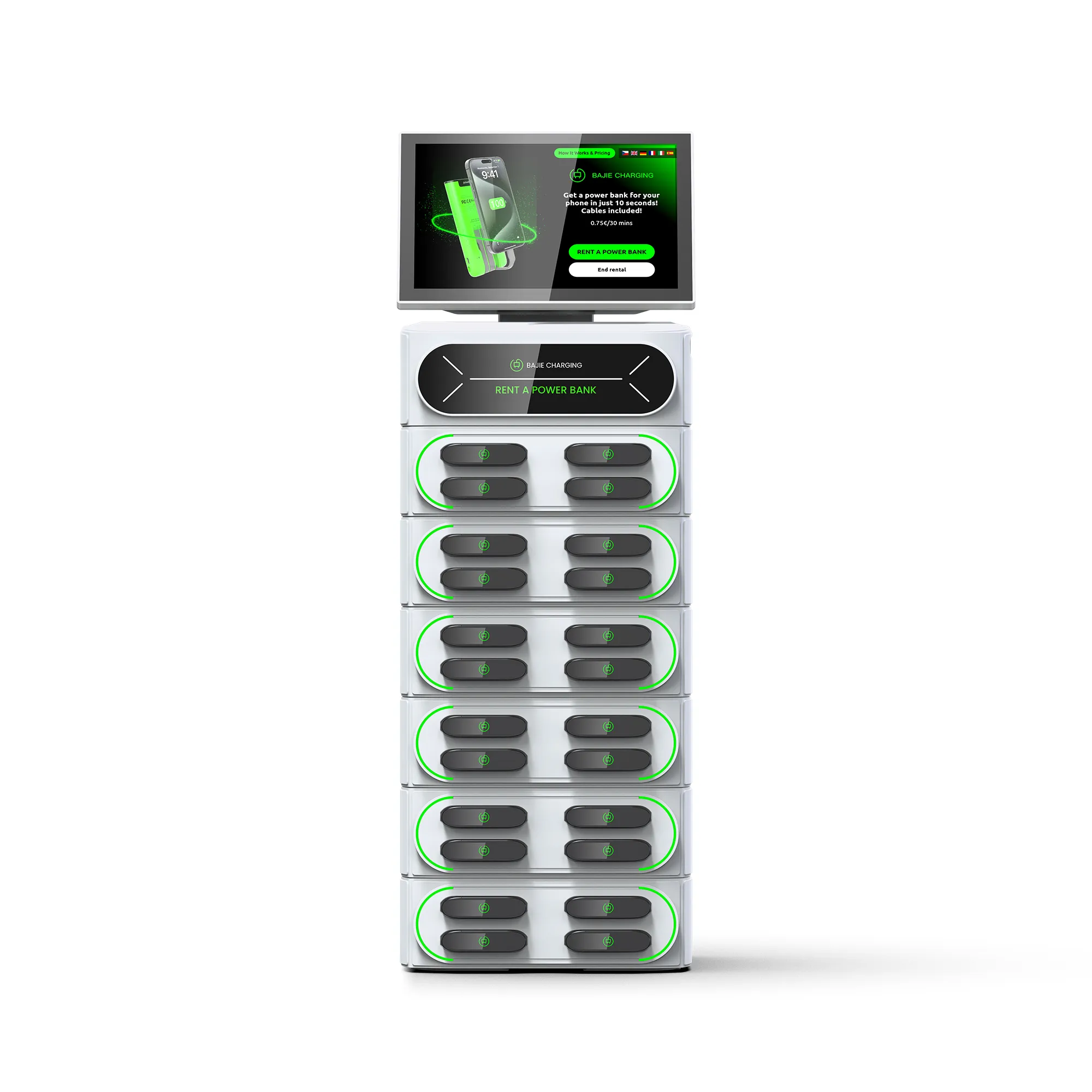 24-Slot charging Station + Touch & POS