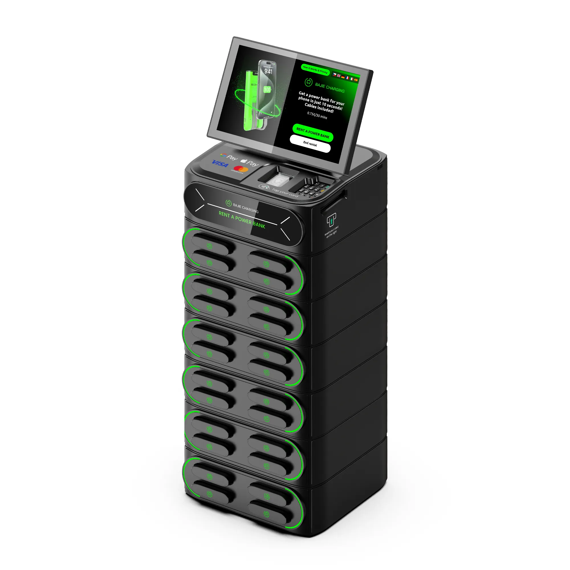 24-Slot charging Station + Touch & POS