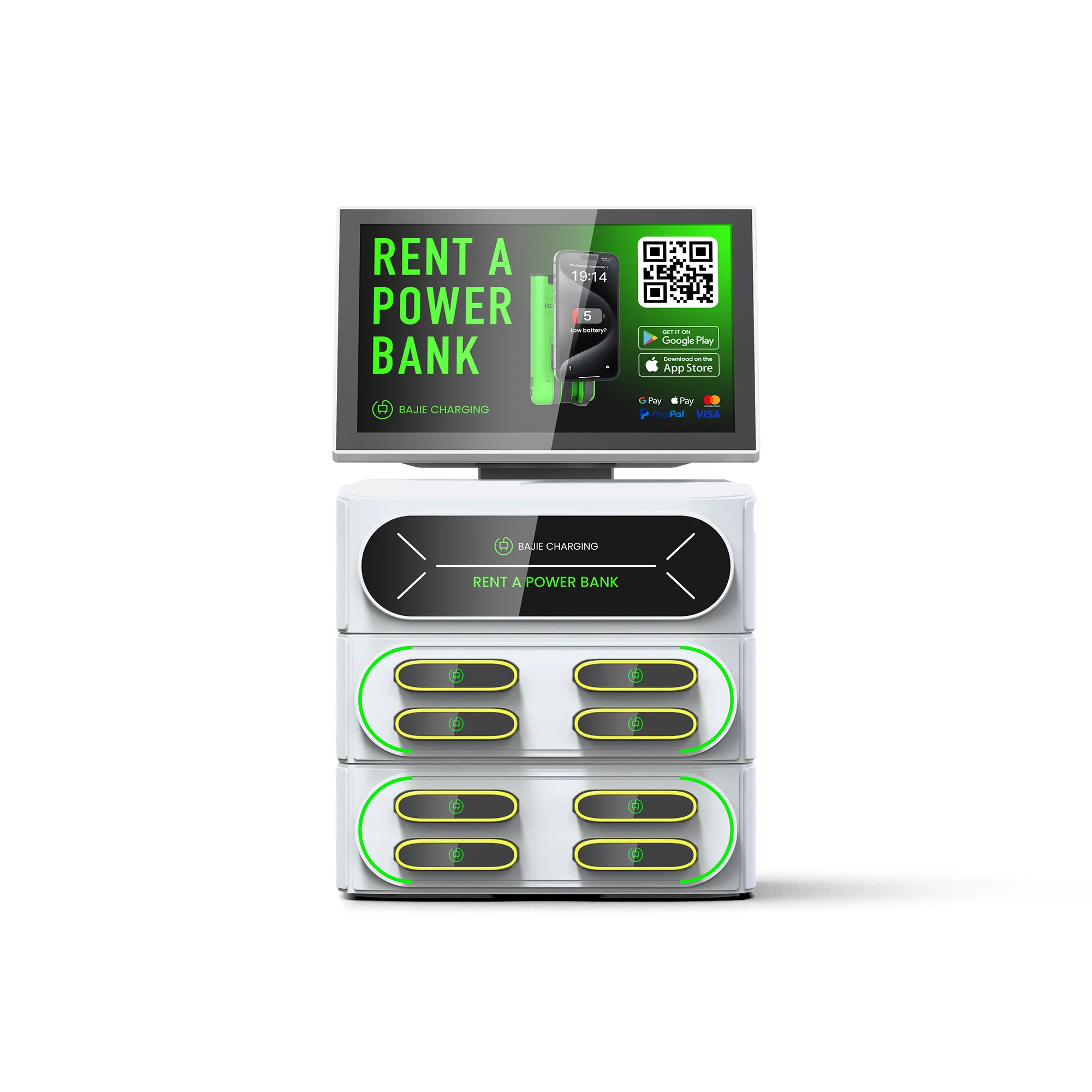 8 - Slot Card Phone Charging Lockers