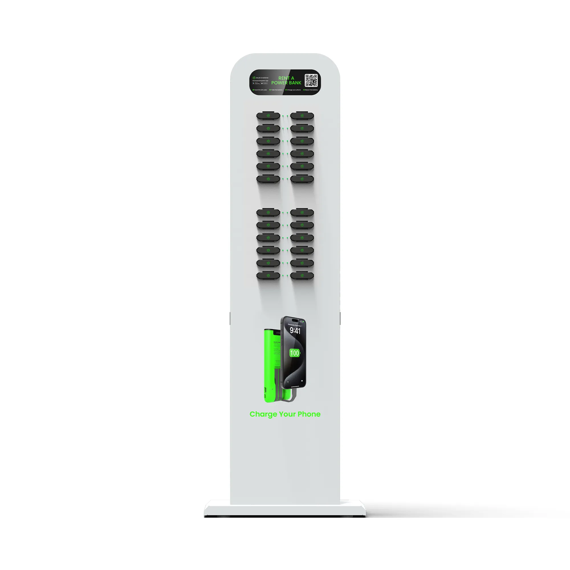 24-Slot Floor-standing Shared Charging Station