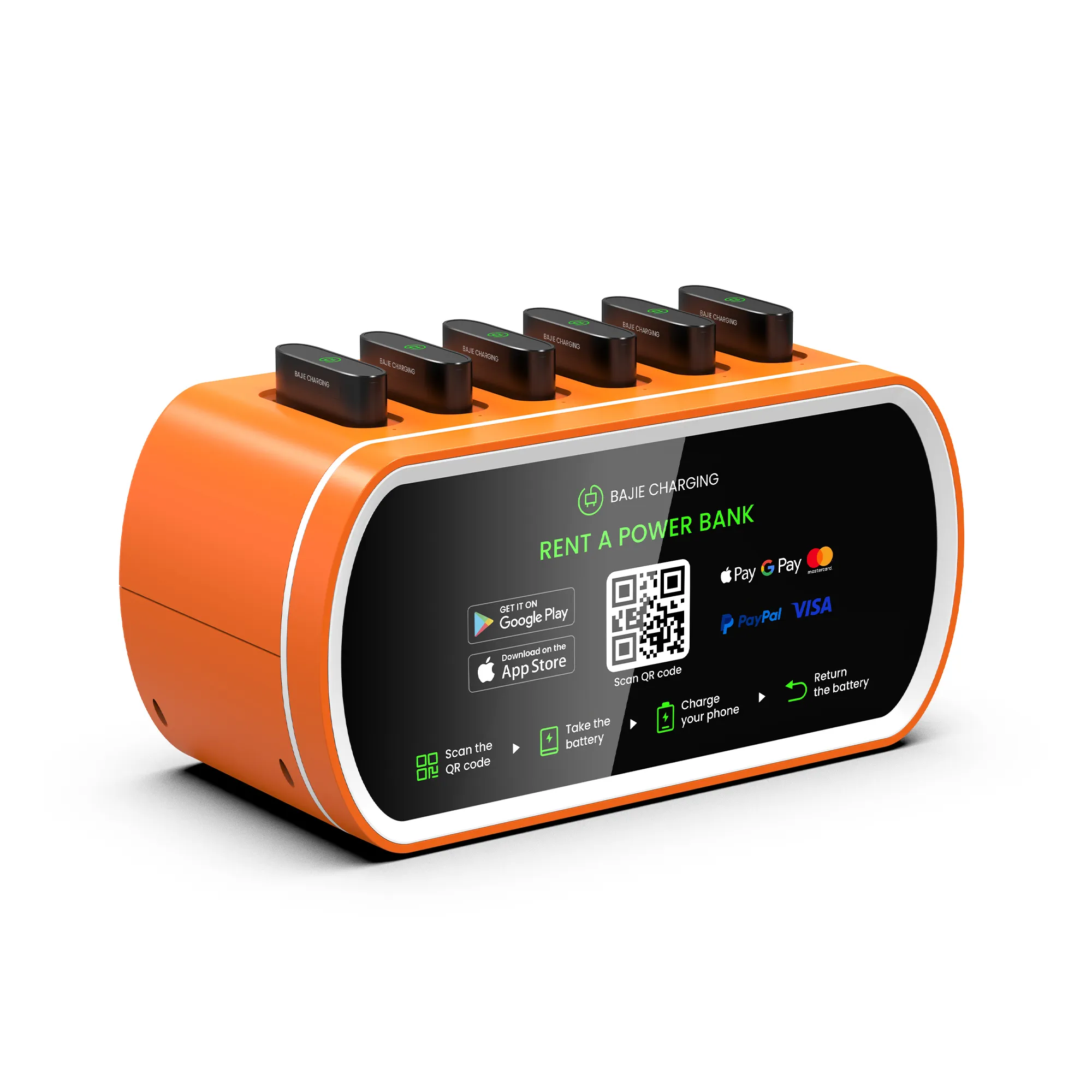 6-Slot Shared Power Bank Station