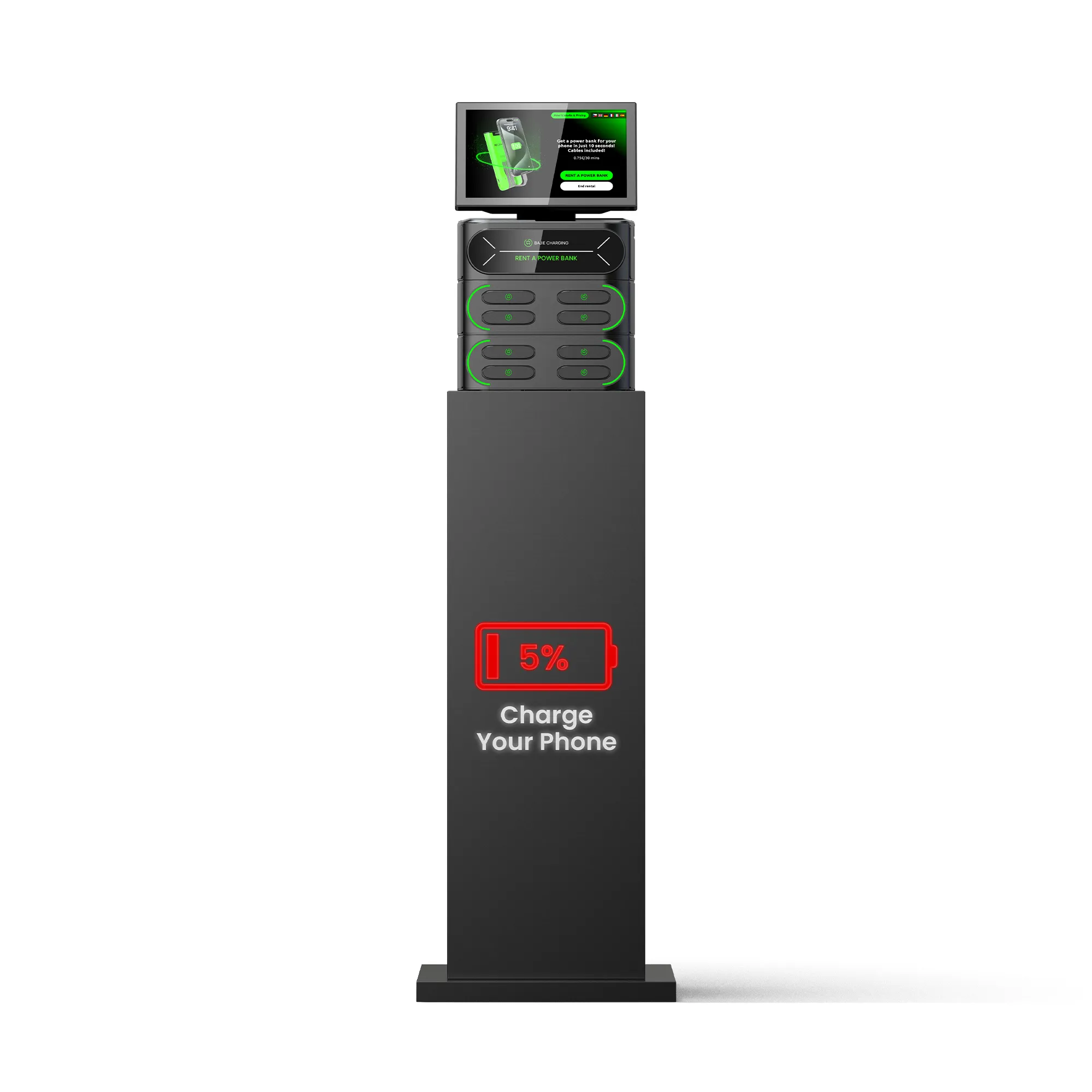 ​​8-Slot Mobile Charging Station + Touch & POS​​