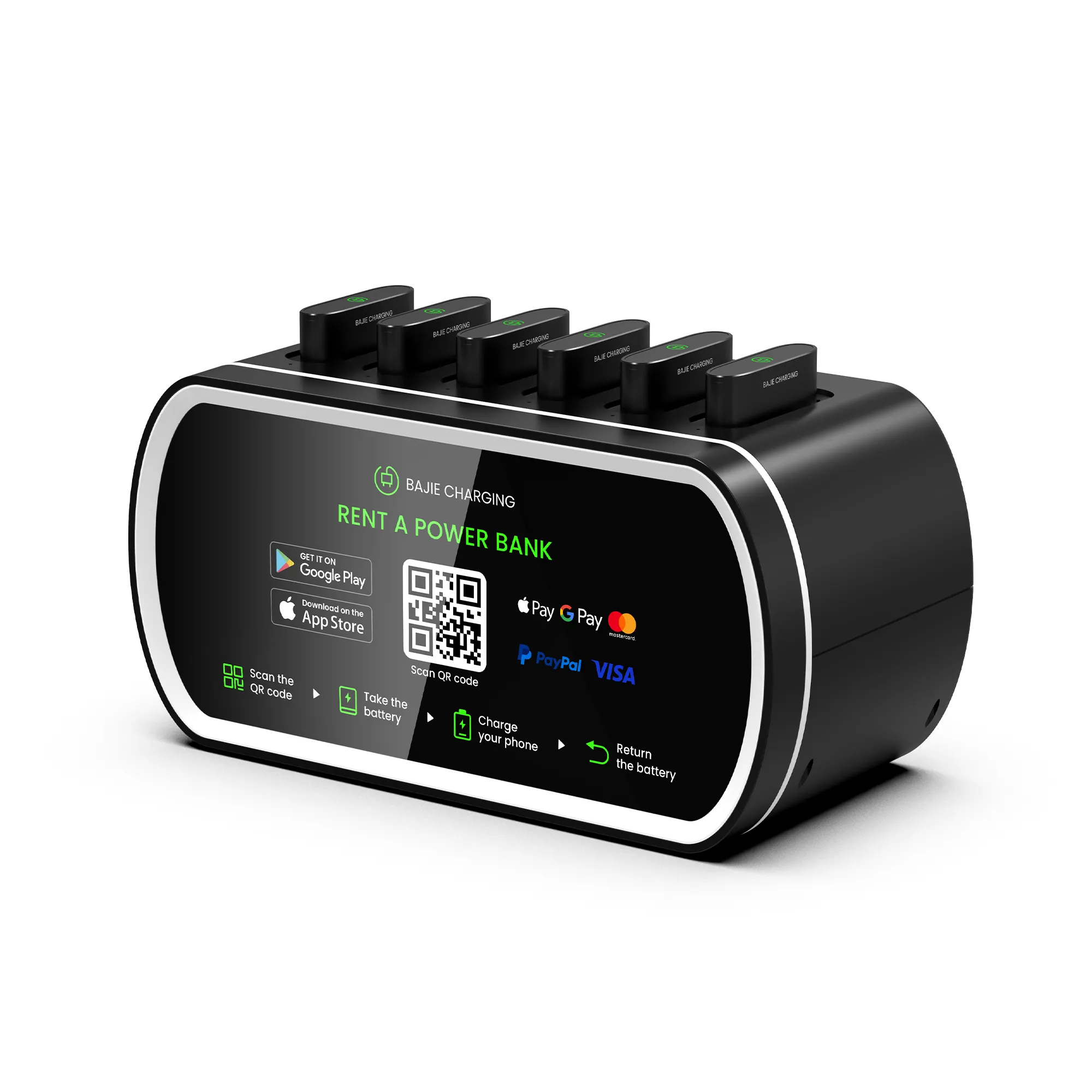 6-Slot Shared Power Bank Station