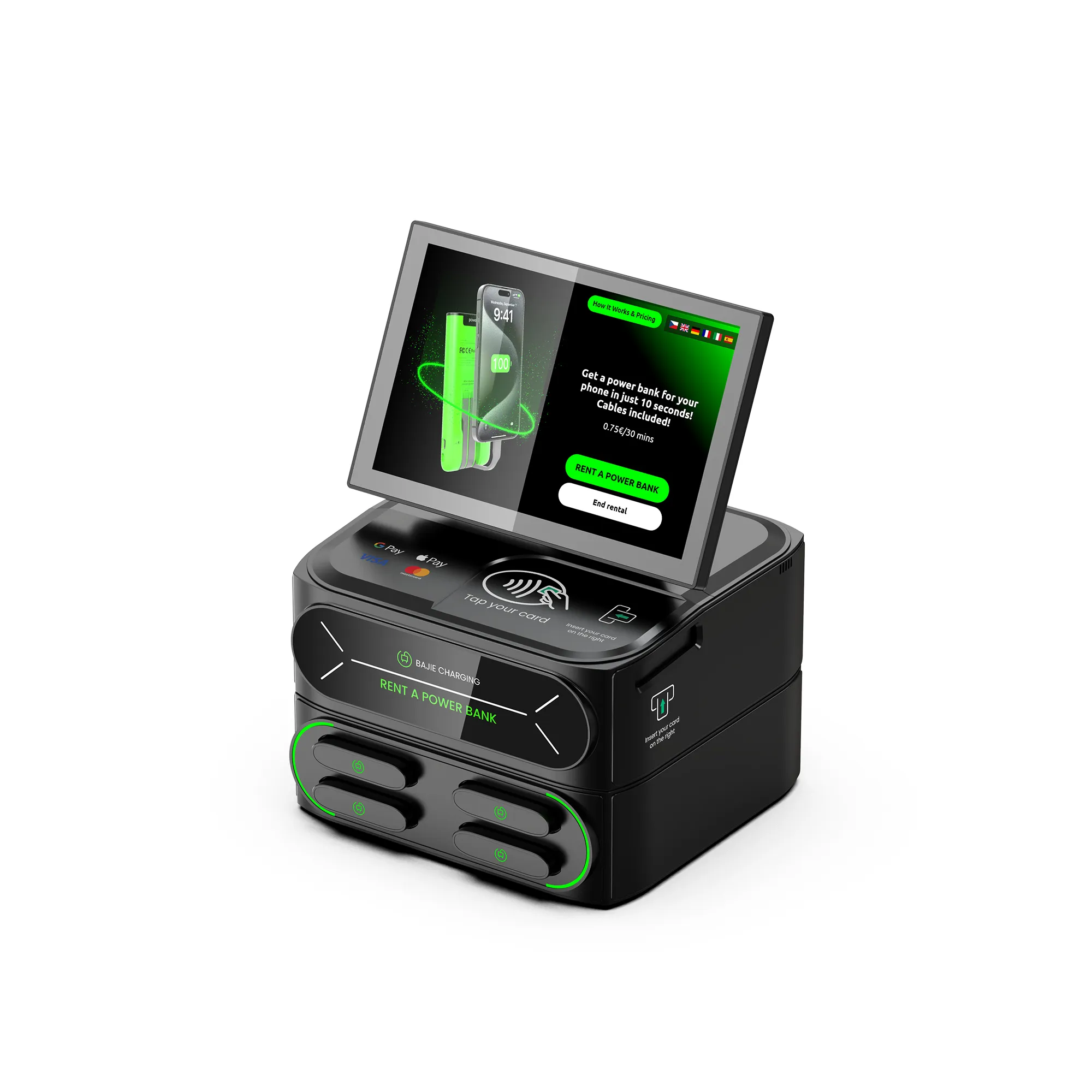 4-Slot Power Bank Station + Touch & POS