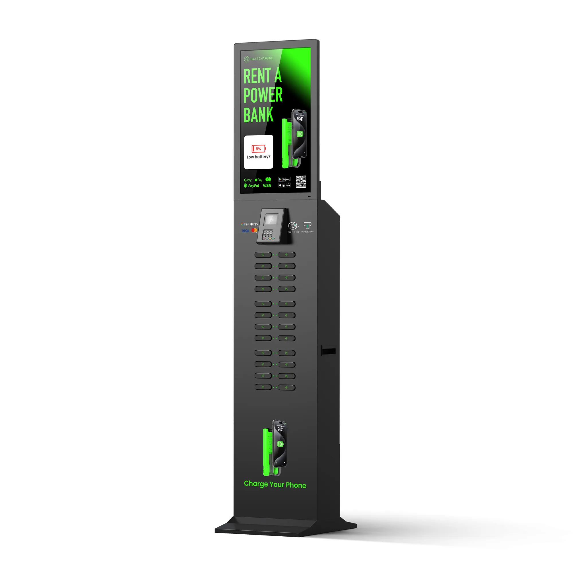 24-Slot Power Bank Kiosk (POS System)