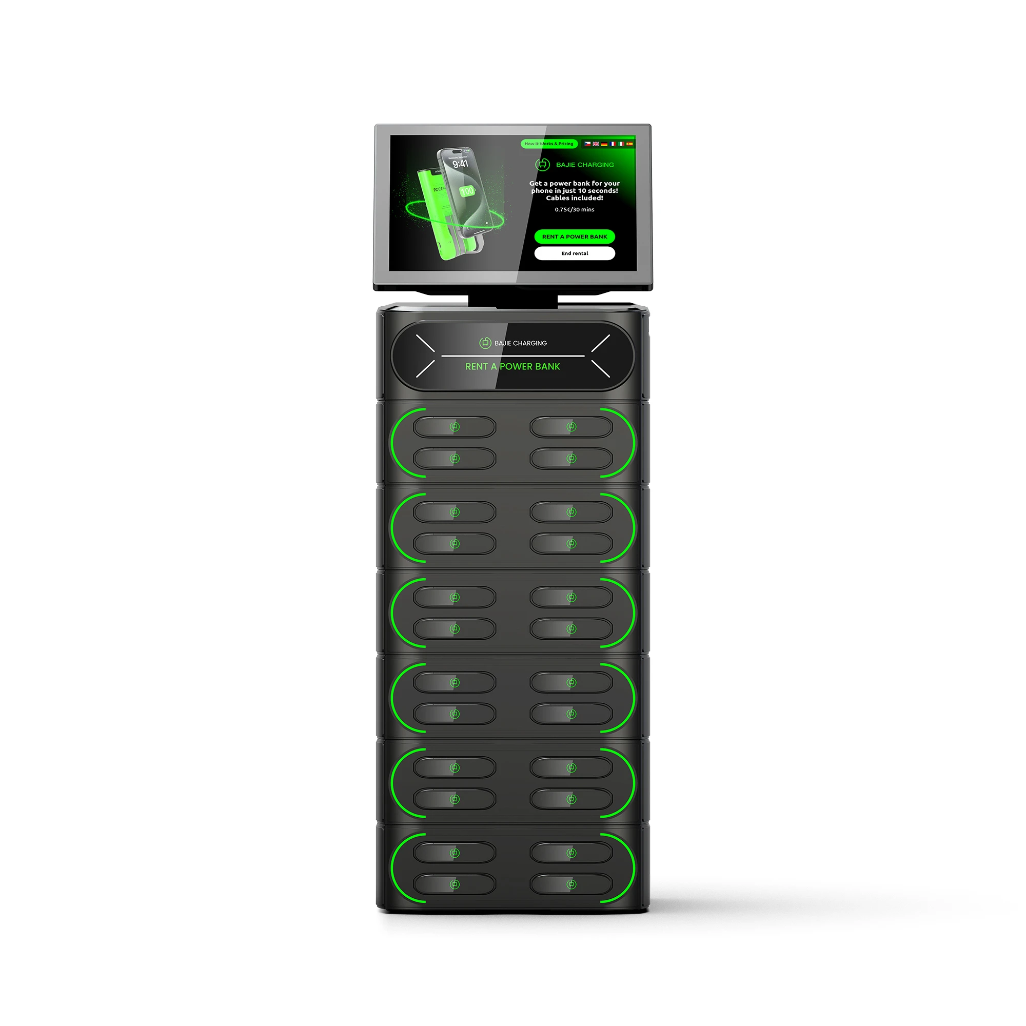 24-Slot charging Station + Touch & POS