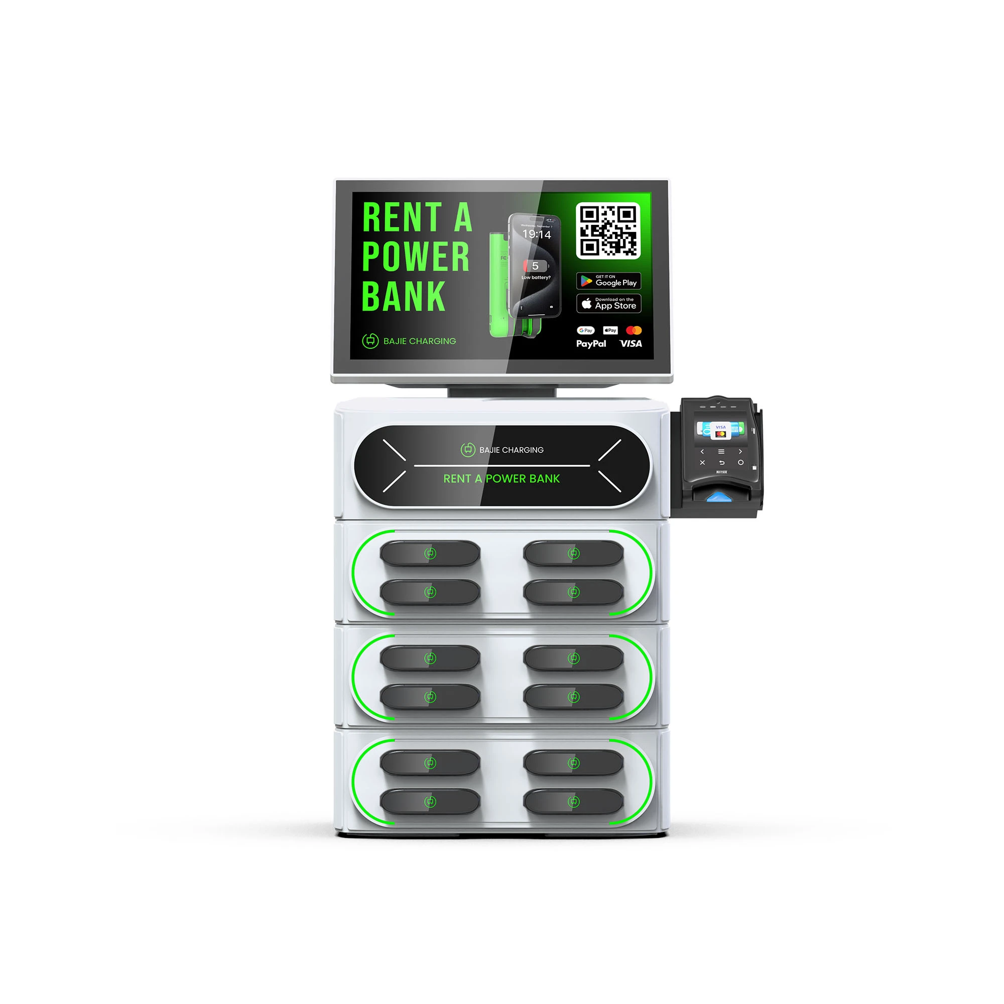 12-Slot powerbank rental station