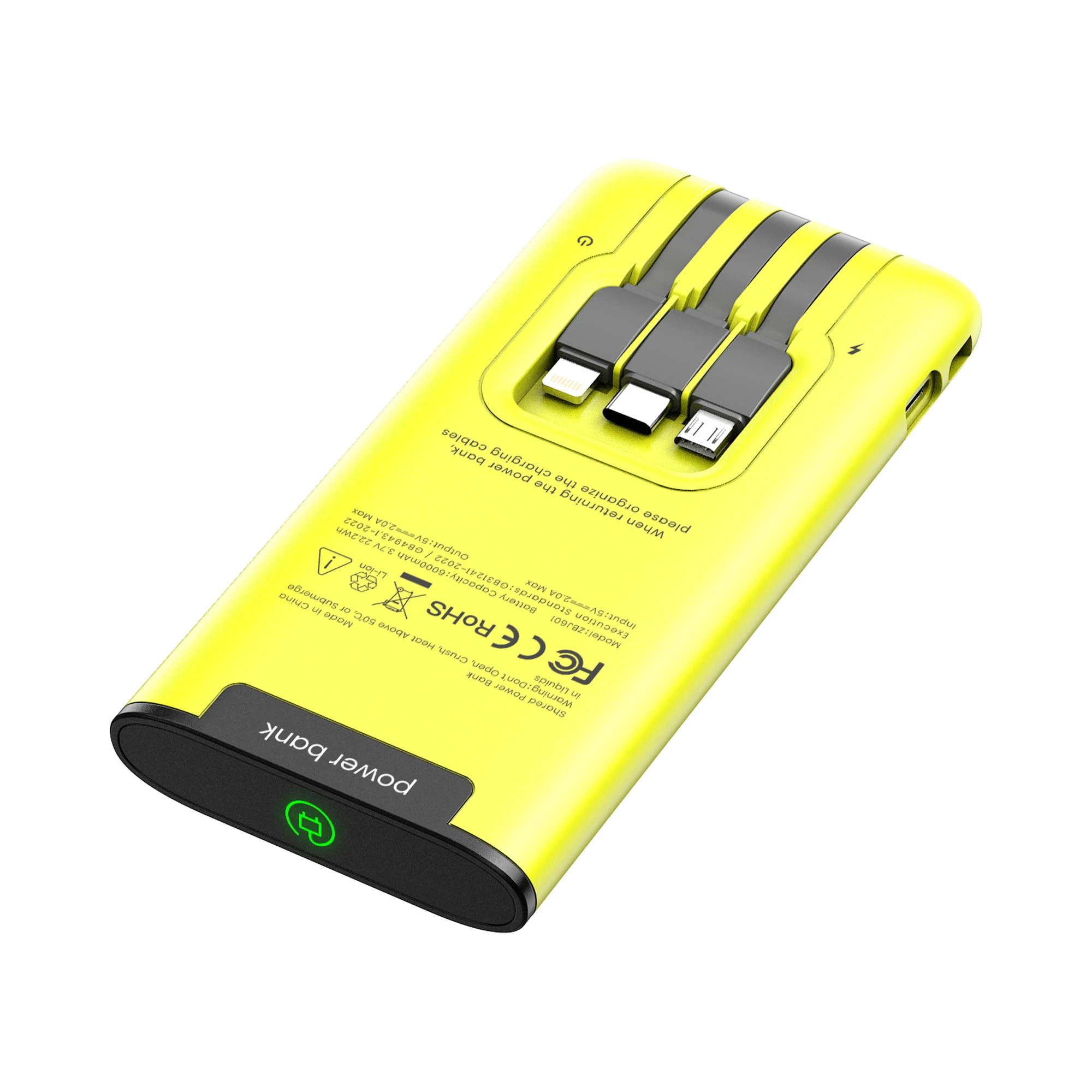 6000mAh LED Logo Power Bank