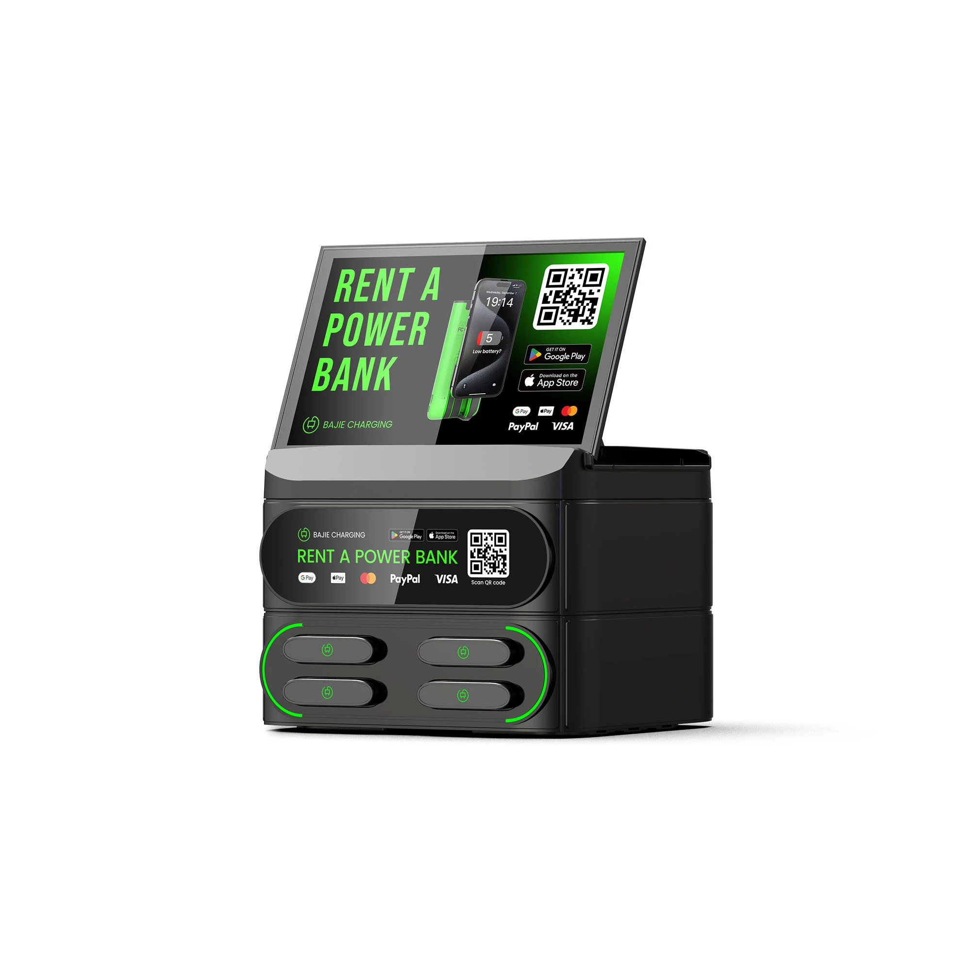 ​​4-Slot Stackable Mobile Charging Station