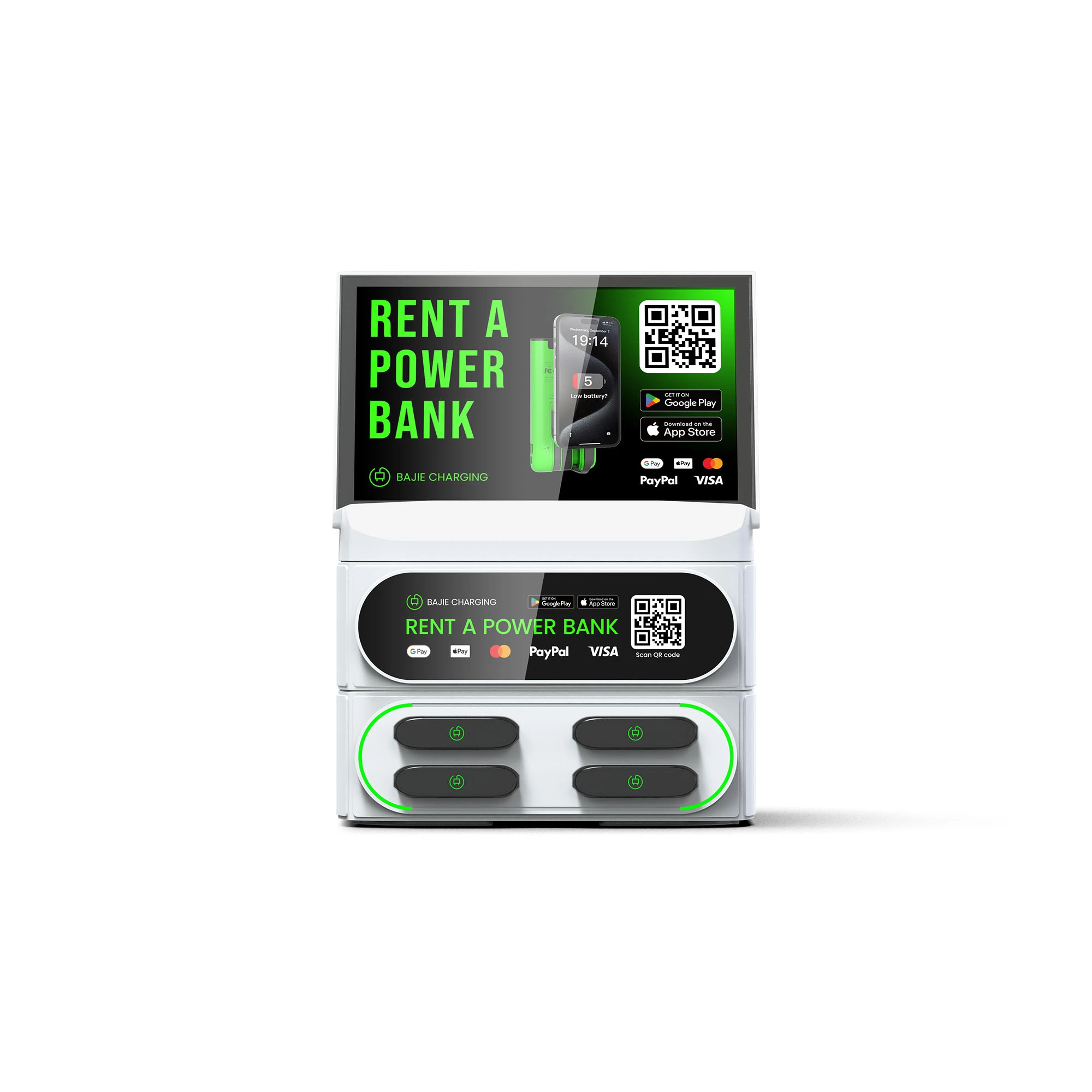 ​​4-Slot Stackable Mobile Charging Station